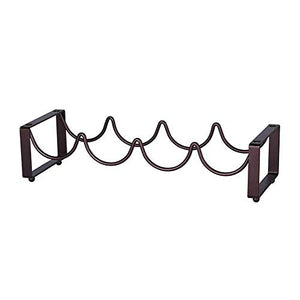 Cremagliera del vino Supporto freestanding tavolo bottiglia di vino di immagazzinaggio del metallo del vino della cremagliera del supporto di rame di colore barocco Vintage Design for 4 slot for le bo