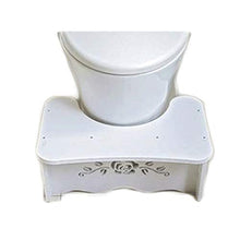 LZL Sgabello WC Sgabello a Sgabello vasto vasino Bagno WC Antiscivolo Sgabello in Legno Eco-Friendly e sostenibile Vasino Tozzo (Color : White, Dimensione : Conventional)