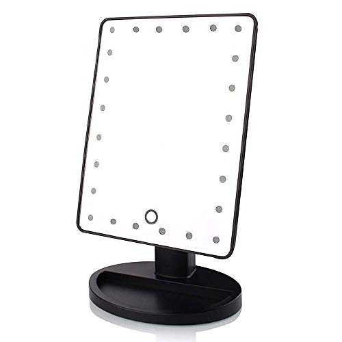BD.Y Specchi per Trucco 24 LED Vanity LED Touch Screen a Specchio Specchio cosmetico dimmerabile Portatile Tavolo Regolabile Make up Specchio di Bellezza