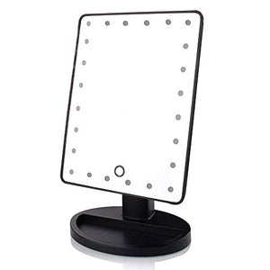 BD.Y Specchi per Trucco 24 LED Vanity LED Touch Screen a Specchio Specchio cosmetico dimmerabile Portatile Tavolo Regolabile Make up Specchio di Bellezza