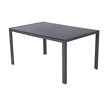 Miadomodo Salotto giardino set tavolo con sedie esterno set da 7 pezzi in acciaio colore grigio scuro