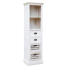 Grafelstein Lighthouse - Armadietto da bagno con casse in legno, colore: Bianco/Beige