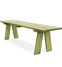 Zerone- Panchina da Giardino Moderna 170 Cm in Legno di Pino Impregnato,Panca da Giardino Senza Schienale Verde,Resistente agli Agenti Atmosferici e Adatta all'Uso all'Aperto