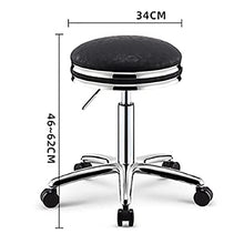 Set Di 2 Sgabelli Da Bar/Sgabello A Rulli, Ascensore (H47-62CM) E Sedia Per Computer Rotante A 360 °, Per Parrucchieri/Salone Di Bellezza/Reception, 5 Colori (Color : A)