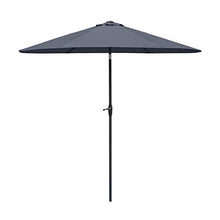 Sekey® Ombrellone in Ombrello Parasole da Esterno da Giardino Ø 270 cm Protezione Solare UV50+ Grigio Scuro