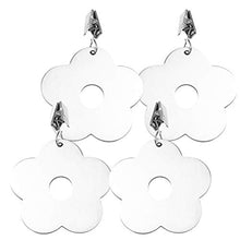 Yardwe 4Pcs Tovaglia Pesi in Acciaio Inox a Forma di Fiore di Copertura di Tabella Morsetti Pesi Runner Ciondolo Clip di Grucce per Esterno Picnic Cena Tovaglia della Decorazione 2. 5