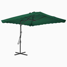 Festnight- Ombrellone da Esterni con Palo, Ombrellone Giardino Parasole in Acciaio 250x250 cm Verde