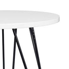 Relaxdays set 2 pezzi tavolino salotto rotondo legno e metallo HxD 52x60 cm per divano, soggiorno, laccato lucido bianco