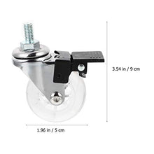 LIOOBO 5Pcs 2 Pollici Caster Ruote dell' unità di Elaborazione Heavy Duty Caster Ruote con Freno di Ricambio
