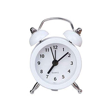 Xinjieda Mini rotonda sveglia Desktop Comodino Orologi per bambini adulti Viaggi d'orologio