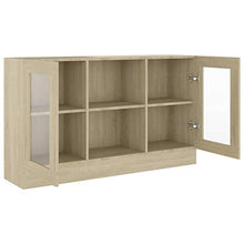 vidaXL Armadietto con Vetrina Rovere Sonoma 120x30,5x70 cm Truciolato