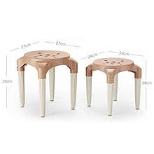 H-M-Shelf Sgabello di plastica Sgabello per la casa Sgabello per la casa Sgabello da Bagno Sgabello Antiscivolo Soggiorno Piccola Panca Scarpe da Panca Sgabello 24x24x28.8 cm, 26x26x33cm