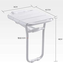 SETSCZY Sgabelli da Bagno, Sedia da Doccia Pieghevole a Parete Sgabello di Sicurezza per Vasca da Bagno con Gambe di Supporto,Bianca
