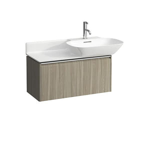 Laufen Guide di Scorrimento Base per mobiletto lavabo Ino 81330 1/2, 1 cassetto, Nastro Maniglia in Alluminio anodizzato, colorazione: Olmo Luce - H4030011102621