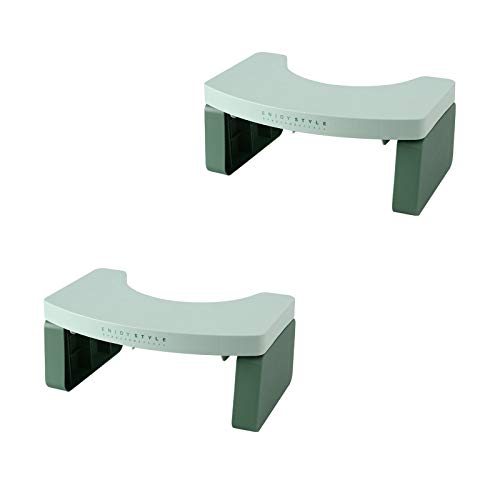 Niduo Bear Bagno Step Up Sgabello Sgabello in Plastica Addensato Sgabello per Sedile in Plastica, Donne Incinte WC A Poggiapiedi 2 Pezzi,Verde
