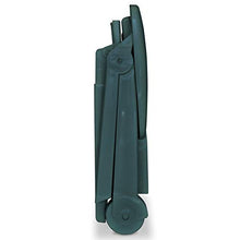 KJGHJ - Sdraio da giardino con poggiapiedi in plastica, pieghevole, con 2 ruote, colore: Verde