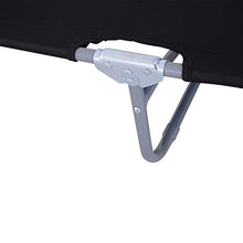 Outsunny Sdraio da Giardino Pieghevole in Metallo e Tessuto Oxford, Lettino Prendisole Traspirante 180x55x24cm Nero