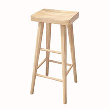 GYPPG Sgabello Bar Sedia Pranzo retrò con Gambe in Legno Sgabelli Bar ergonomici con Seduta Quadrata per Cucina | Pub | Cafe - Carico Massimo 200 kg