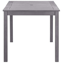 Qnotici Tavolo da Giardino in Legno massello di Acacia, Pratico Tavolo per Il Tempo Libero all'aperto per Famiglie Tavolo da Festa in Cortile 140 x 80 x 74 cm Grigio