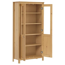vidaXL Credenza Alta Hill Madia Mobile Armadietto Armadio Mobiletto Alto Portaoggetti Cassa Marrone Miele 85x37x170,5 cm in Legno di Pino