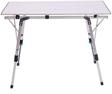CASTOR Tavolo da Picnic all'aperto Tavolini da Picnic Pieghevole da Campeggio Portatile Picnic Roll-up Picnic in Alluminio con Sacchetto di Trasporto Installazione Facile BBQ Party Table