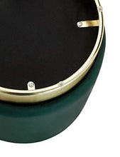 Suhu Pouf Sgabello Poggiapiedi in Ecopelle Poggiapiedi da Divano Moderno Imbottita Similpelle Rotondo Base Dorata Moderno Basso Design Verde