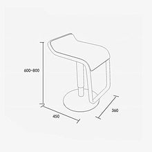GUOJINE Pelle sgabelli da Bar Bar Stool Faux Kitchen Sgabello Sgabello Nero Sedile Regolare 60-80cm