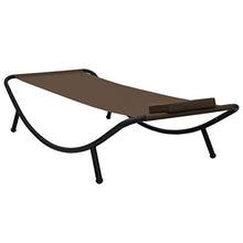 vidaXL Lettino da Giardino Marrone 200x90 cm in Acciaio