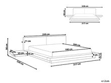 Beliani Letto in Legno Scuro Stile Giapponese con Rete a Doghe 180 x 200 cm Zen