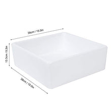 Ausla Lavabo da incasso rettangolare in ceramica Lavabo 38 x 38 x 13,3 cm Bianco