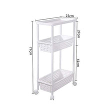 LYM &ripiano di stoccaggio Cuscinetti di Cucina Carrello, Multifunzionale Rack archivi Rimovibili con rotolamento Ruote Bagno dell'organizzatore del Supporto di archiviazione Scaffale di Finitura