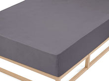 Biberna 0012344 Lenzuolo Frottee-Stretch (Altezza Materasso max. 22 cm) 1X 140X200 cm > 160X200 cm, Grigio Argento