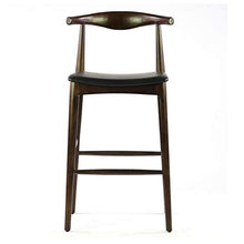XuQinQin Massello di Frassino Legno Bar Sgabello con Schienale Altezza Moderna e Stile Semplice con Il poggiapiedi Home Kitchen Chair sgabelli da Bar (Color : Natural)