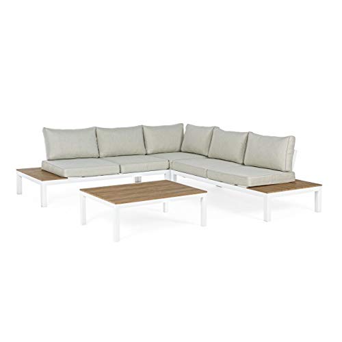 Bizzotto Set Salotto Ang.Elias Bianco con Cuscini cod.0662824