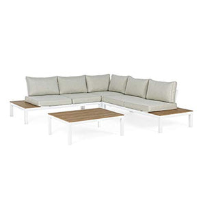 Bizzotto Set Salotto Ang.Elias Bianco con Cuscini cod.0662824