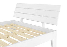 Erst-Holz Elegante Letto Una Piazza e Mezza bianco120x200 in Pino con doghe di Legno rigide 60.54-12W