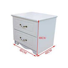 Comodino Semplice e Moderno Camera da Letto 2 Bianco Contenitore for Armadio Peso 300 kg-48x45x40 cm FANJIANI