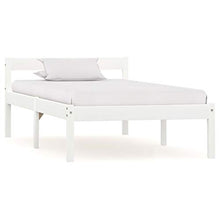 Lasamot Struttura Letto in Legno massello di Pino Bianco, giroletto per Camera da Letto Famiglia Pratico giroletto in Stile Moderno 206 x 106 x 60 cm (Lunghezza x Larghezza x Altezza) con 2 cassetti