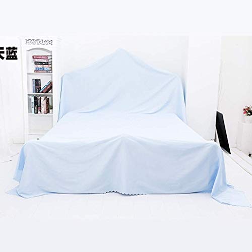YMYP08 - Set di mobili antipolvere per mobili da pranzo, divano, letto, in poliestere, con contenitore, per decorare il soggiorno o la camera da letto (colore: azzurro cielo, dimensioni: 3 x 3 m)