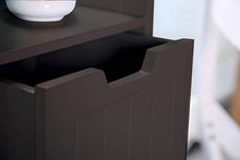 Etnicart - Mobiletto bagno in legno wenge MDF 30x30x89CM salvaspazio armadietto multiuso arredo bagno mobiletto due cassetti 3 ripiani contenitore multiuso-