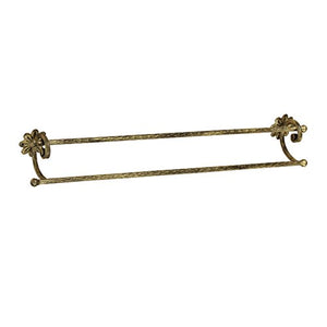 MBYW Portasciugamani Moderno Minimalista Portasciugamani Elegante per Il Bagno di Moda Portasciugamani Antico in Ferro battuto a Doppio palo American Towel Bar  Adatto per Bagno,Cucina, Ufficio