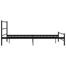 BIGTO - Struttura letto in acciaio per camera da letto, 160 x 200 cm, colore: Nero