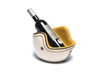 LUDI-VIN 5060388472405 Porta Bottiglia Casco Moto Vintage patinata di Resina Avorio 25 x 20 x 18 cm