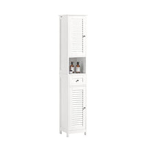 SoBuy mobile a colonna bagno salvaspazio Bianco Con Cassetti L32*A170*P30 cm, FRG236-W (Bianco)