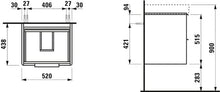 Laufen Mobiletto Vanity Base, 2 cassetti, per lavabo 810962, colorazione: Neve (Bianco Opaco) - H4021721102601