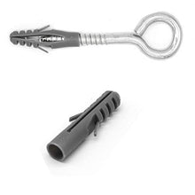AMANKA Kit per Appendere sedie sospese Poltrona sospesa Amaca a Sospensione Dondolo Appeso | in Robusto Metallo | incl. Moschettone Golfare Corda | Peso Max supportato ca 160 kg