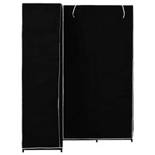 Festnight- Armadio Angolare, Guardaroba Portatile Nero 130x87x169 cm