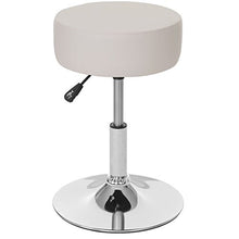 Mendler Sgabello Regolabile HWC-C22 Ecopelle Ø 35cm Avorio