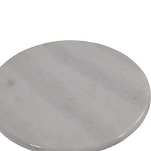 Gartentraum Tavolino in ghisa con Piano in Marmo Bianco - Tavolino Audra / 60x30cm (HxDm)