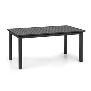 blumfeldt Toledo - Tavolo da Giardino, Allungabile, Materiali: Alluminio, Rivestito a Polveri, Superficie Max.: 213 x 90 cm, Fino a 8 Persone, Resistente alle Intemperie, Facile da Montare, Antracite